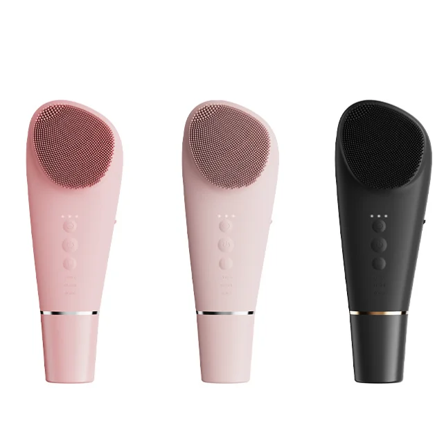Smart Library Silicone Ultrasonic Ionic Facial Cleaning Brush  Scrubber 2-in-1 Electric Spatula For Home Personal Beauty Car