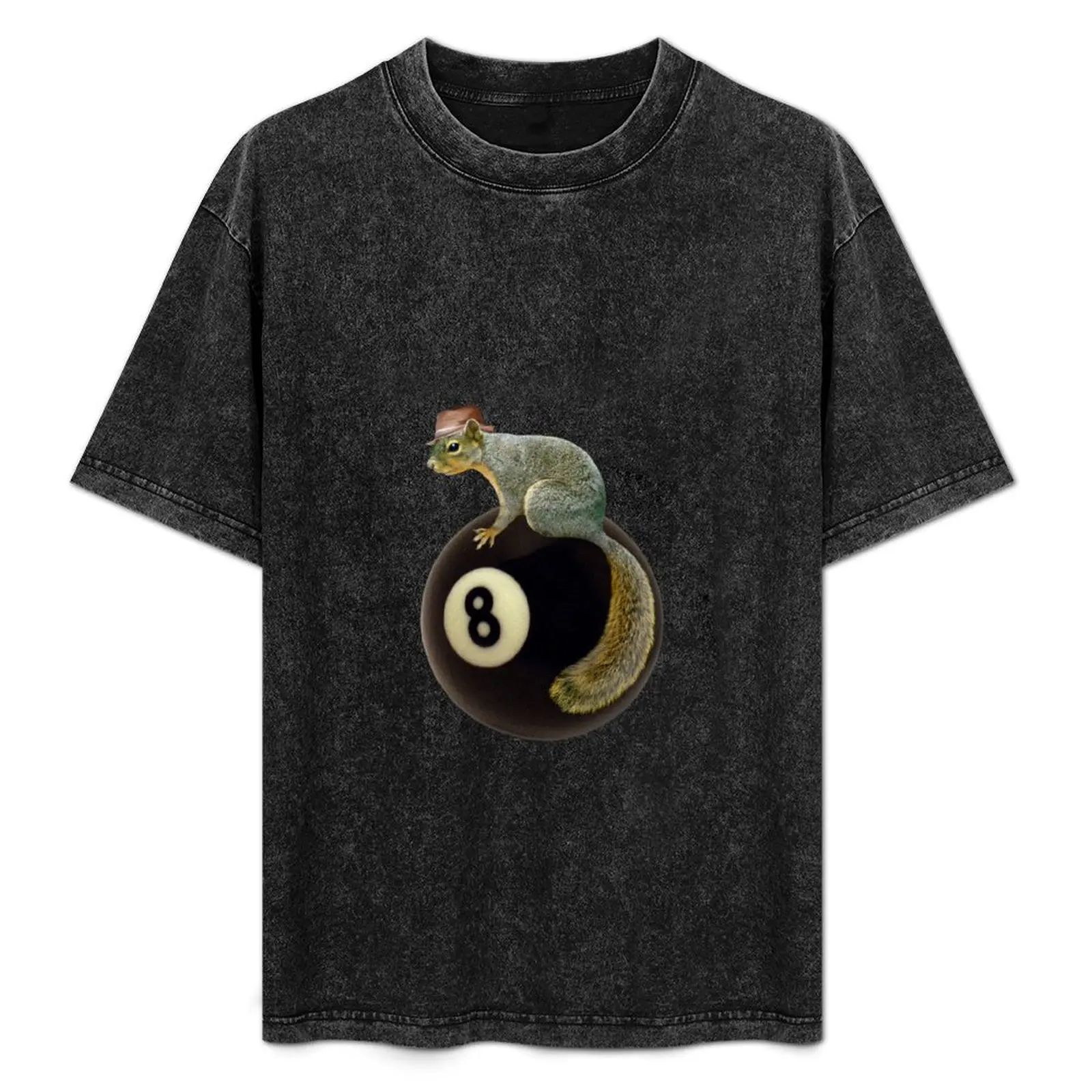 

Squirrel on the 8 Ball T-Shirt Fashion Simple Casual Tee Shirt