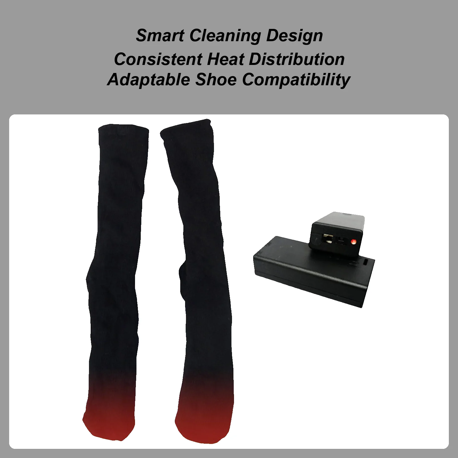 

Electric Heated Socks Washable Even Heating Insulation Warmer Knit Heated Socks For Ski Winter Snowboarding Sports Activities