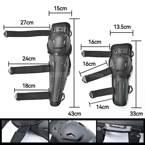 Ett set med skyddande MOTO Komine knäskydd armbågsskydd motorcykel knäskydd motocross racing skyddsutrustning skyddskit nattracing 8 best sales komine knäskydd - №3