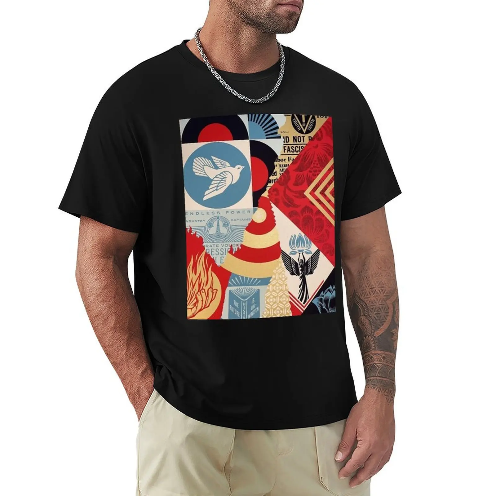 Shepard Fairey The Future is Unwritten (2022) T-Shirt Trendy Print Short Sleeve T-Shirt