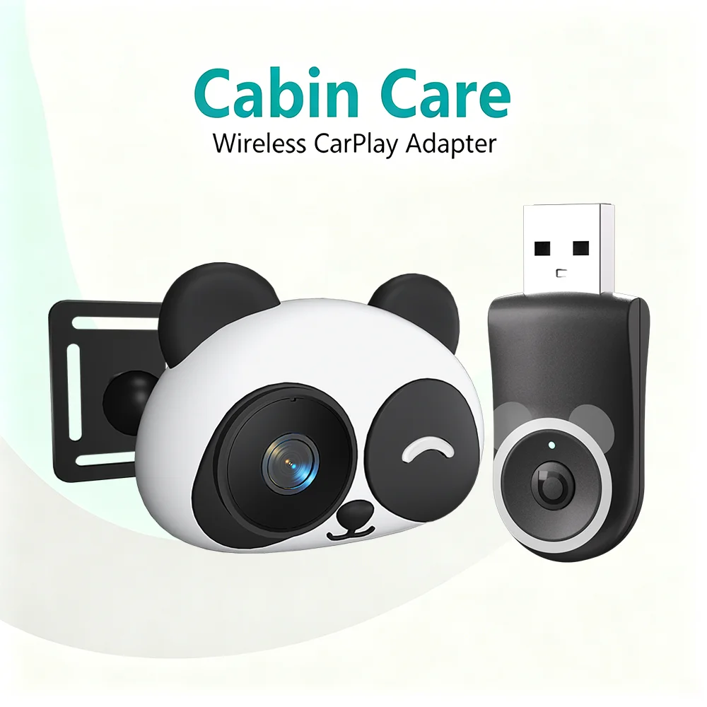 Adaptador Wireless CarPlay Uhulamb Cabin Care com Câmera para o Banco Traseiro do Carro para Bebês, Animais de Estimação e Crianças, Acessórios para Carros Hyundai, Benz, VW, Toyota