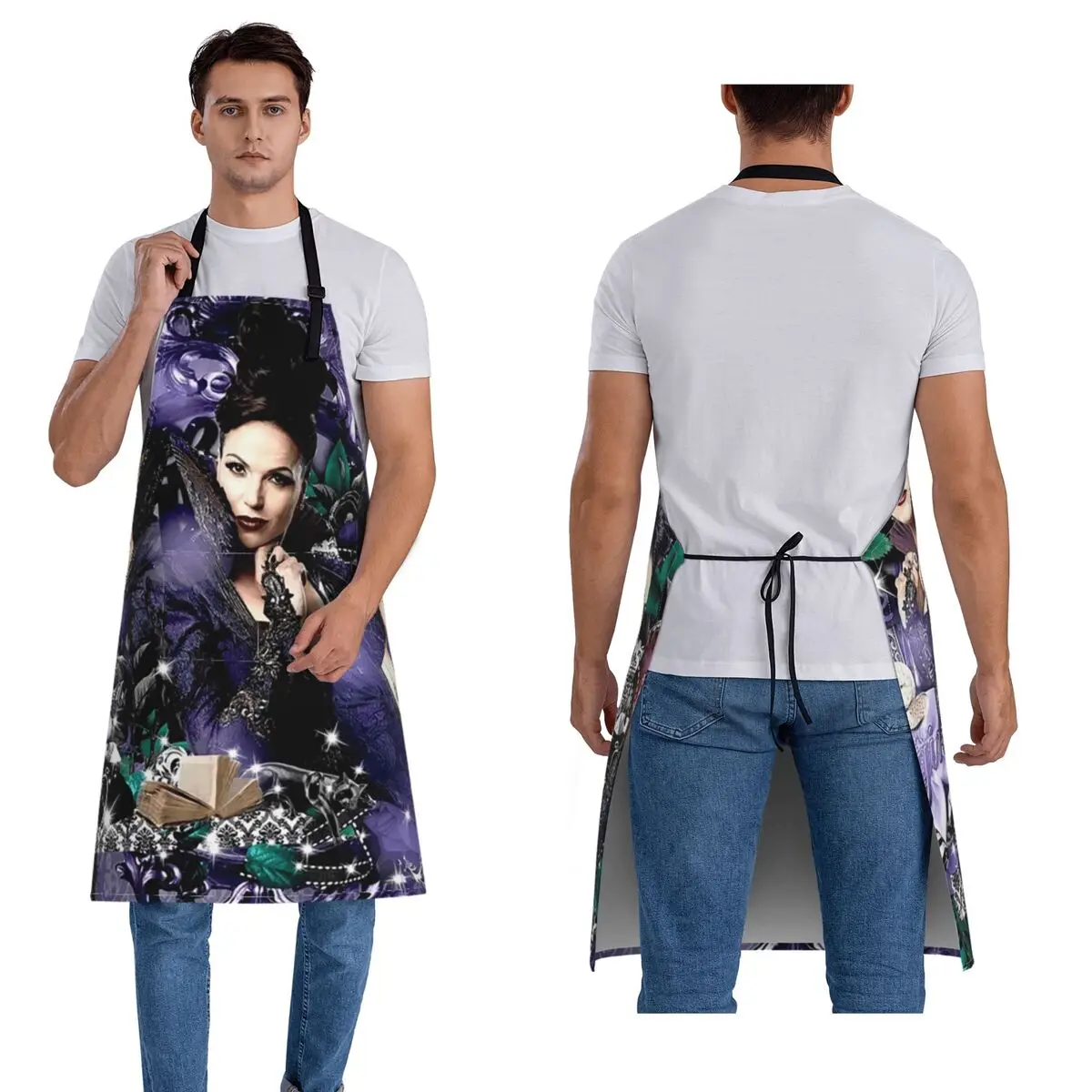 ريجينا ميلز ذات مرة مريلة الشيف الطبخ المطبخ Tablier أكمام مريلة تنظيف المطبخ بينافور النساء الرجال البستنة #1