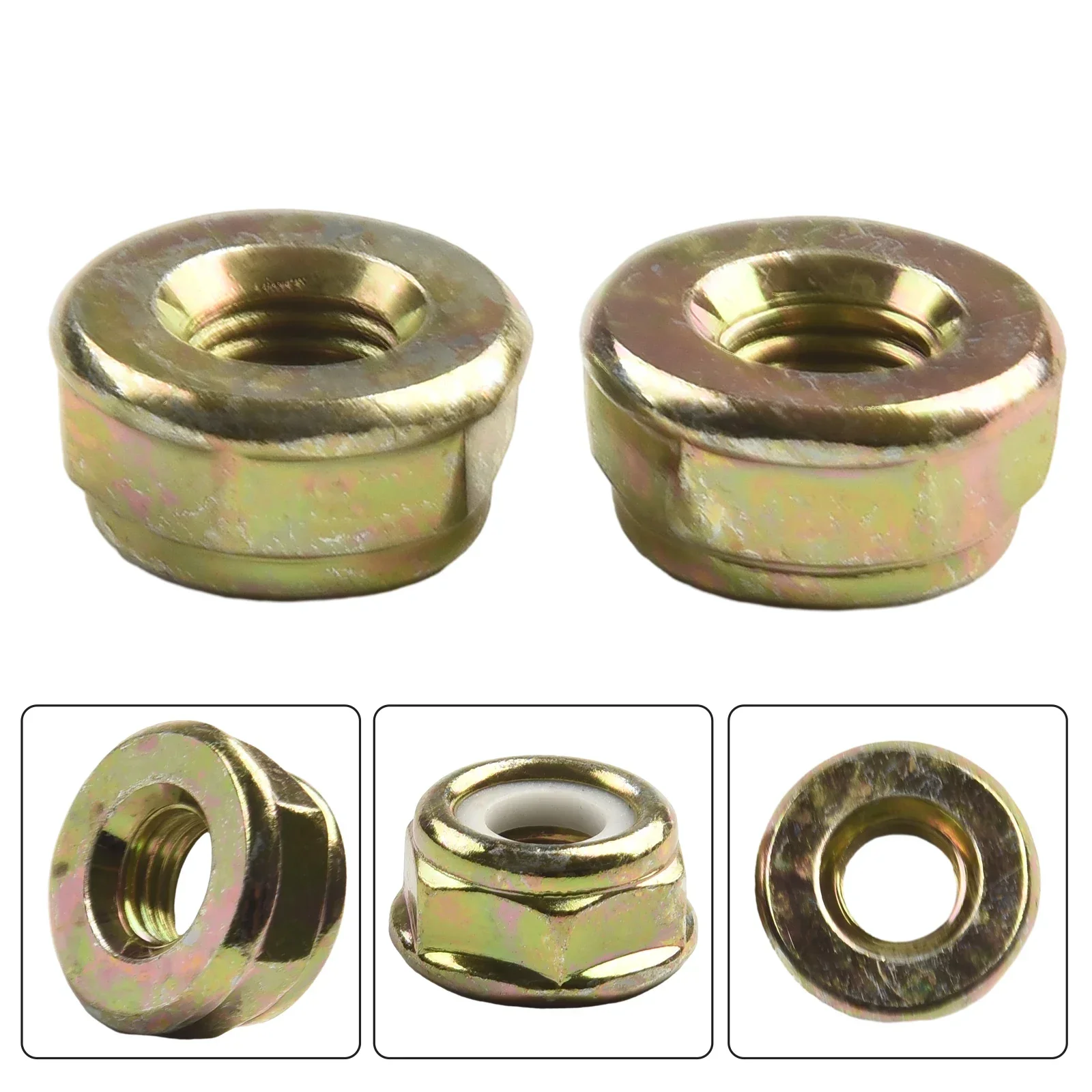 Set of 2 M10 X 1.25 Left Hand Thread Nuts for Brushcutter String Trimmer with 1.25mm Pitch Compatible with Standard Blades