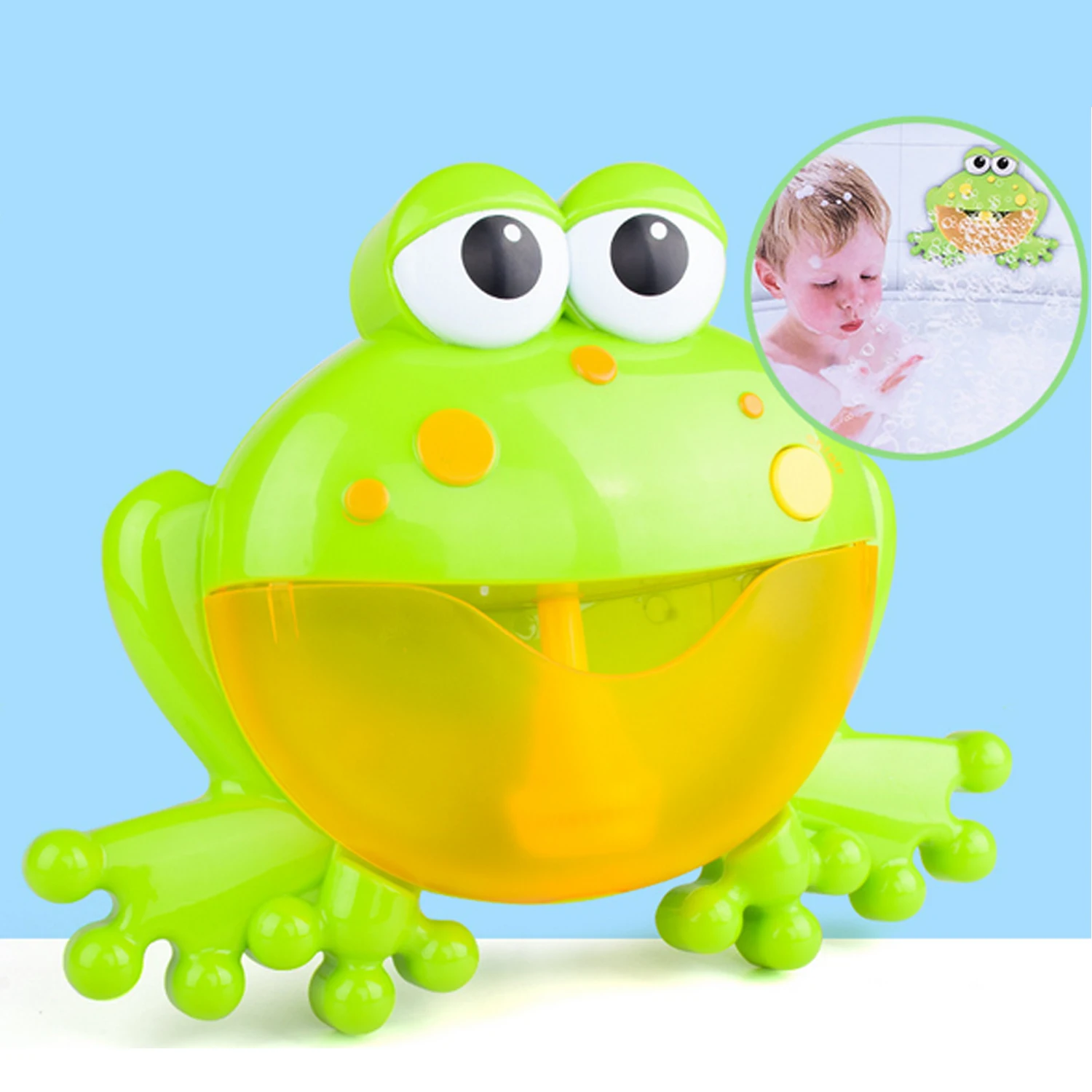 Kids Baby Cute Funny Automatic Cartoon Frog Bubble Machine Music Electric Soap Maker Outdoor Bath Bathtub Play Toy for Children