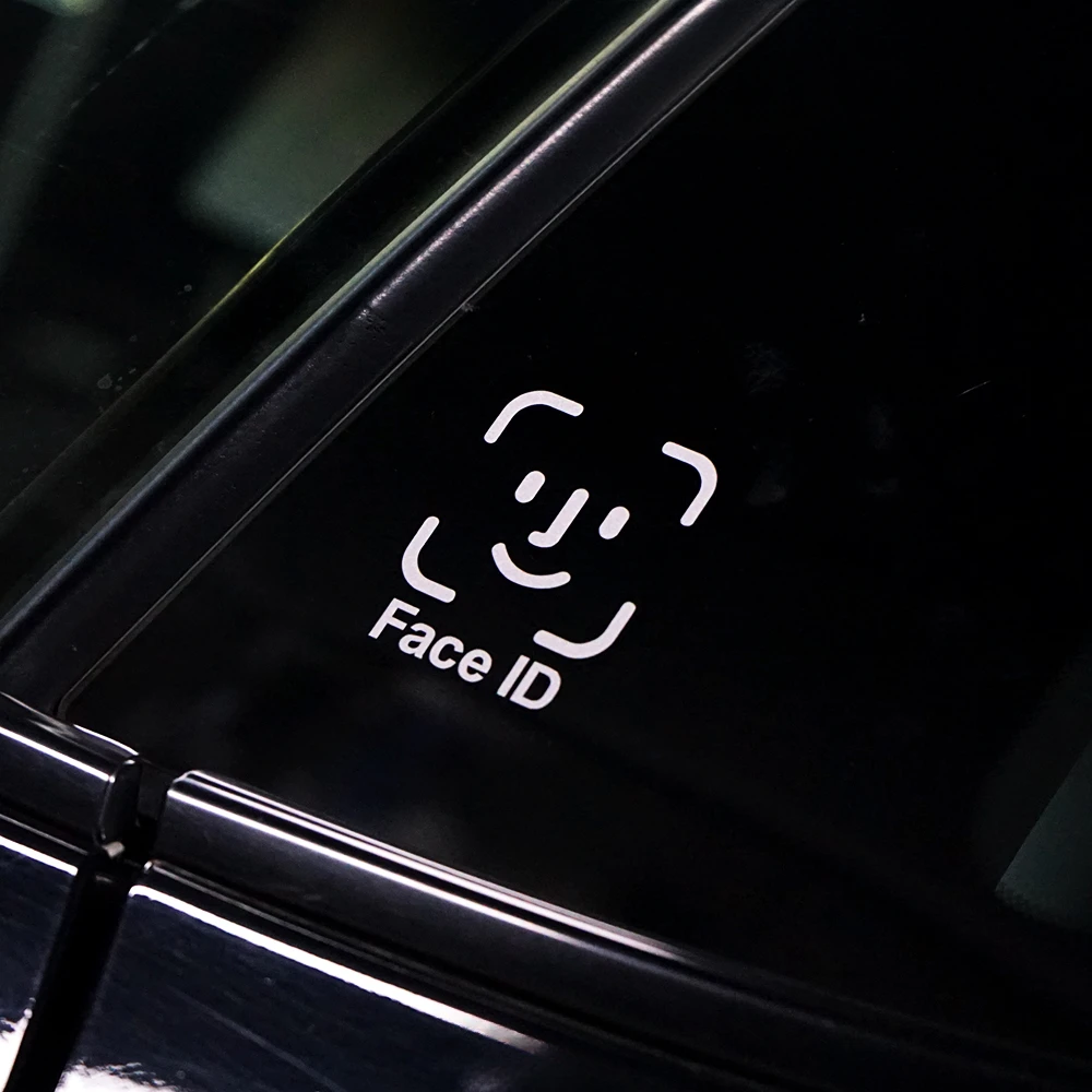 1PC Face ID Car Stickers Waterproof  DIY Auto Body Window Rear Windshield Fuel tank cap Car Exterior Sticker Vinyl Decals