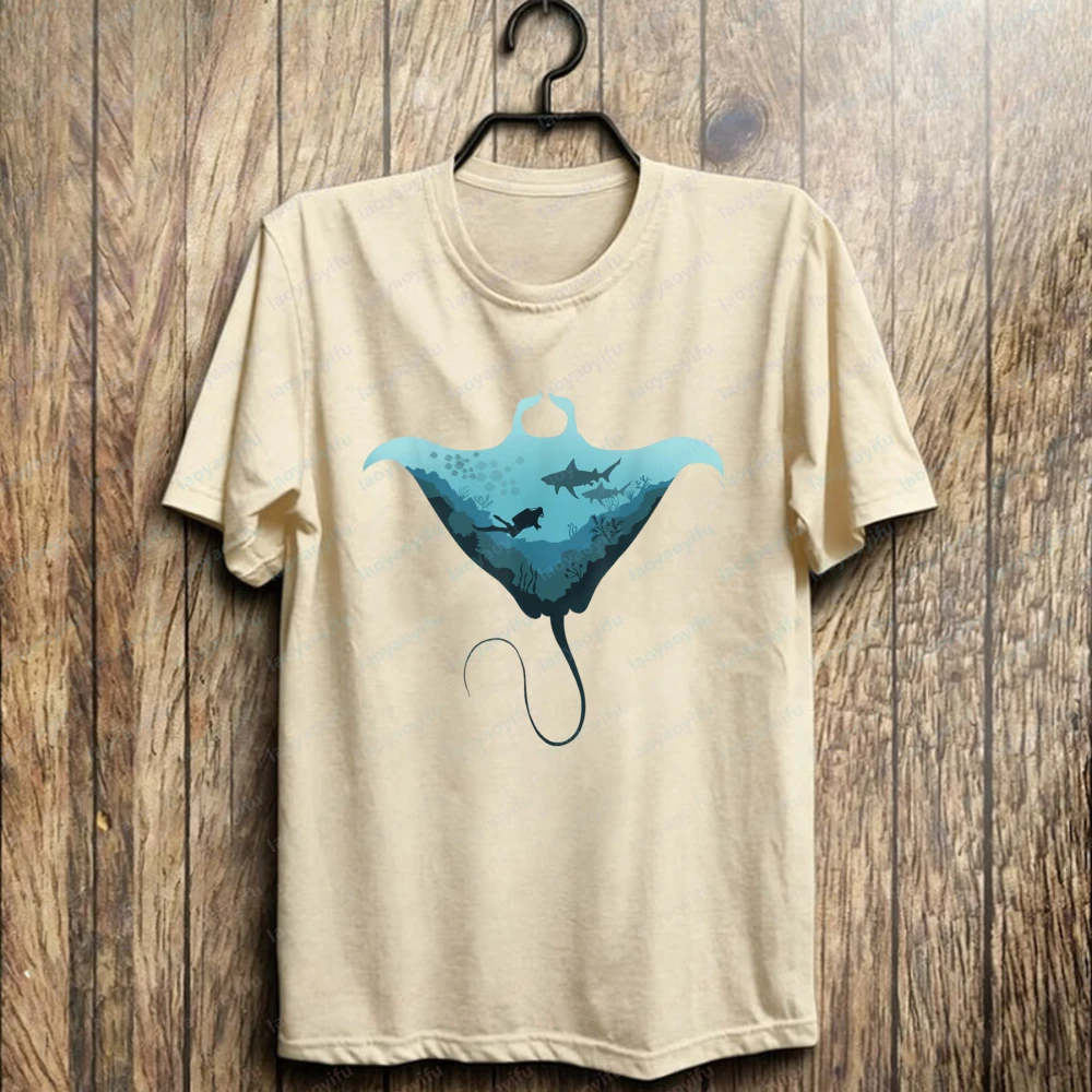Manta Ray Scuba Cotton Tee Oce - đánh giá và giá Summer Rays Clothing