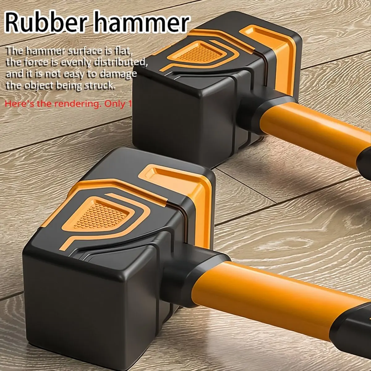 DT57 LATEST MODEL Multifunctional Rubber Hammer Tile Soft Rubber Percussion Hammer Square Hammer Construction Worker Professiona