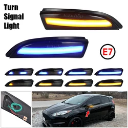 For Ford Fiesta MK6 B-Max 2008-2017 LED Flashing Dynamic Turn Signal Mirrors Lamp Car Tuning Indicator Light