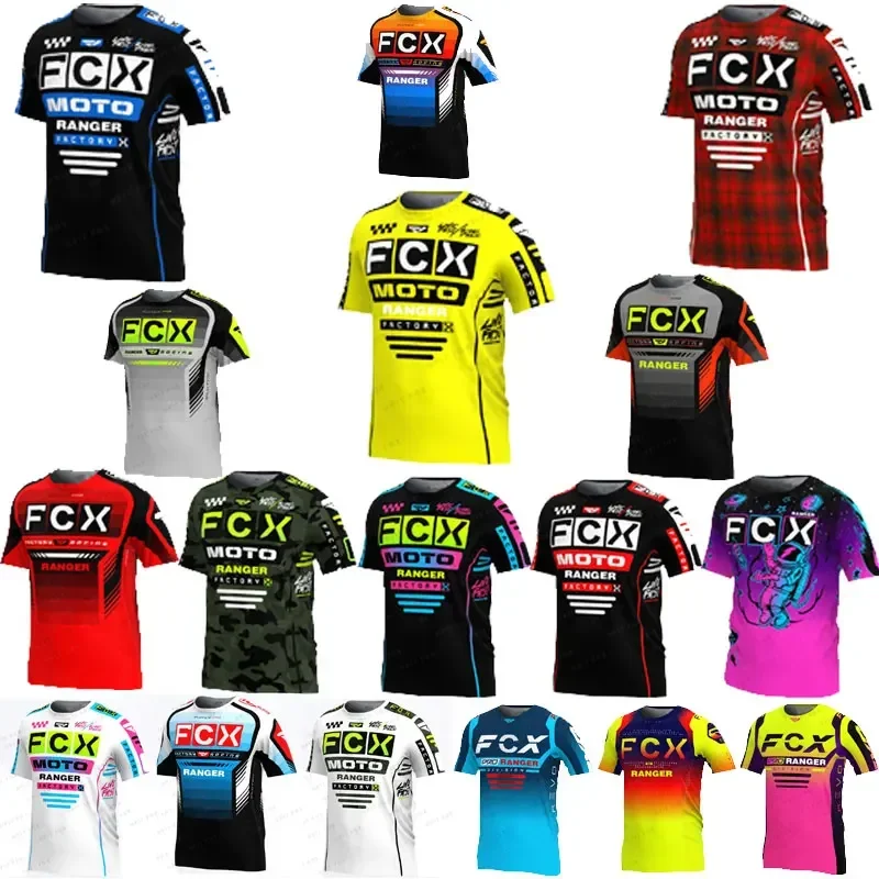 

Men's Short Sleeved MTB Jersey MX Ranger Fcx 2025 Jersey De EquipoRacing Downhill Jersey Mountain Bike Motorcycle Crossmax Shirt