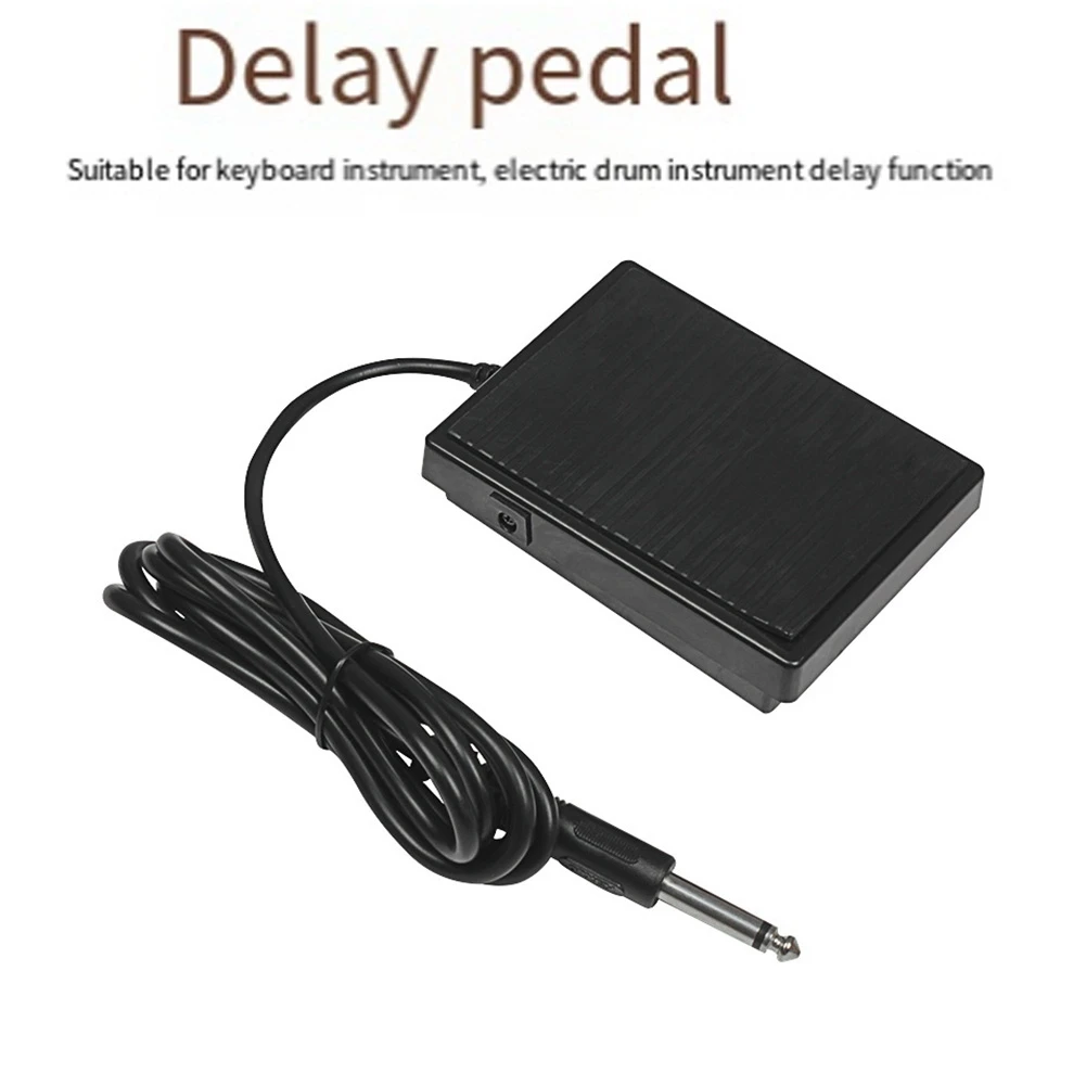 A71P Universal Musical Instrument Sustain Pedal, Black ABS Material, Universal Accessories for Acoustic Guitar & Bass