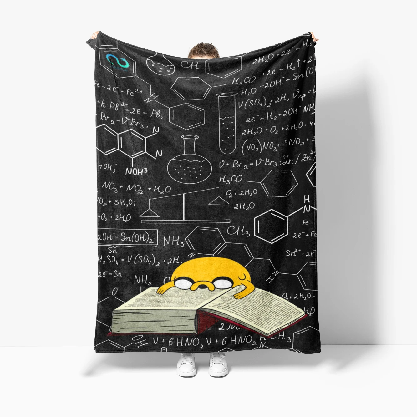 Funny DNA Astronomy Art Science Print Flannel Blanket,Ultra Soft Warm Plush Throw for Home Bedroom Bed Sofa Camping Travel