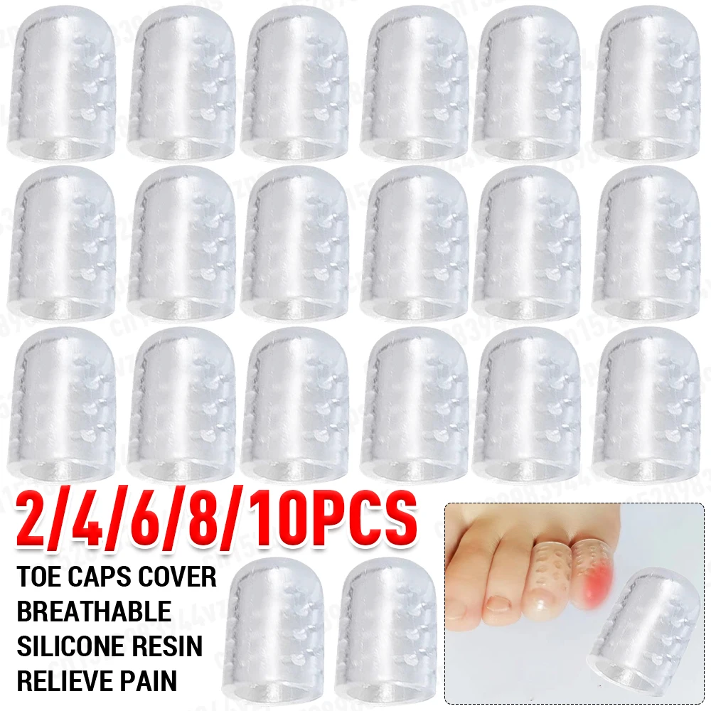 

2-10Pc Foot Finger Protector Silicone Protector Relief Pain Toenails Protection Foot Care Tool Anti-Friction Toe Caps Cover
