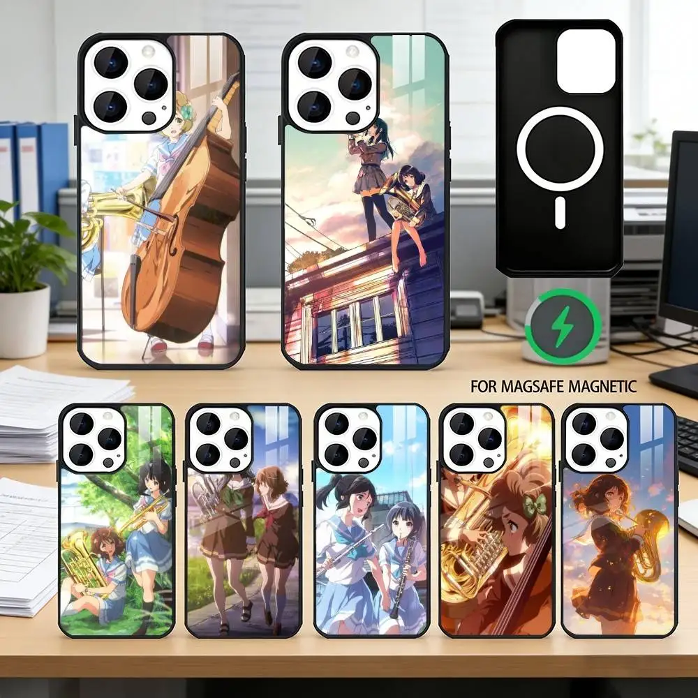 

Euphonium&Trumpet School Band Aesthetic Phone Case For iPhone17,16,15,14,13,12,11Plus,Pro Magnetic For Magsafe Wireless Charging