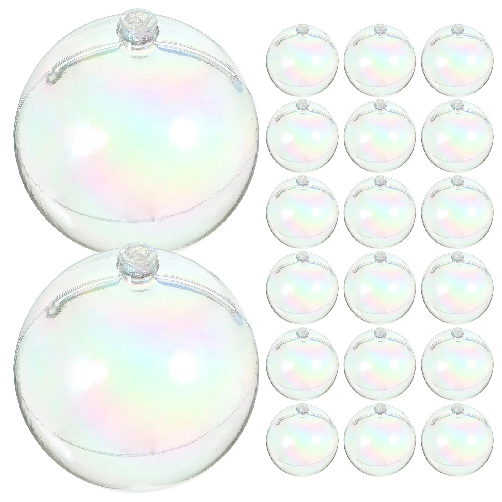 

20Pcs Festive Christmas Balls Rainbow Glitter Decorations for Tree Wedding Party Holiday Xmas Hanging Ornament Set