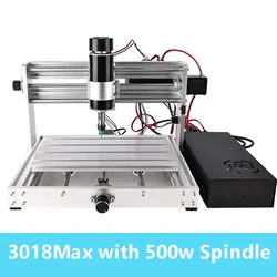 Máquina de grabado de Metal CNC 3018 Max, Control GRBL con Motor de husillo de 500w, grabador láser, artesanía en madera y acero inoxidable