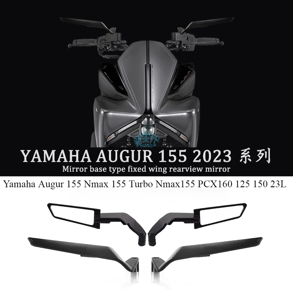 Motorcycle Mirrors Stealth Winglets Mirror Kits Adjustable Rear View Mirrors For Yamaha Augur 155 Nmax 155 Turbo Nmax155 PCX160