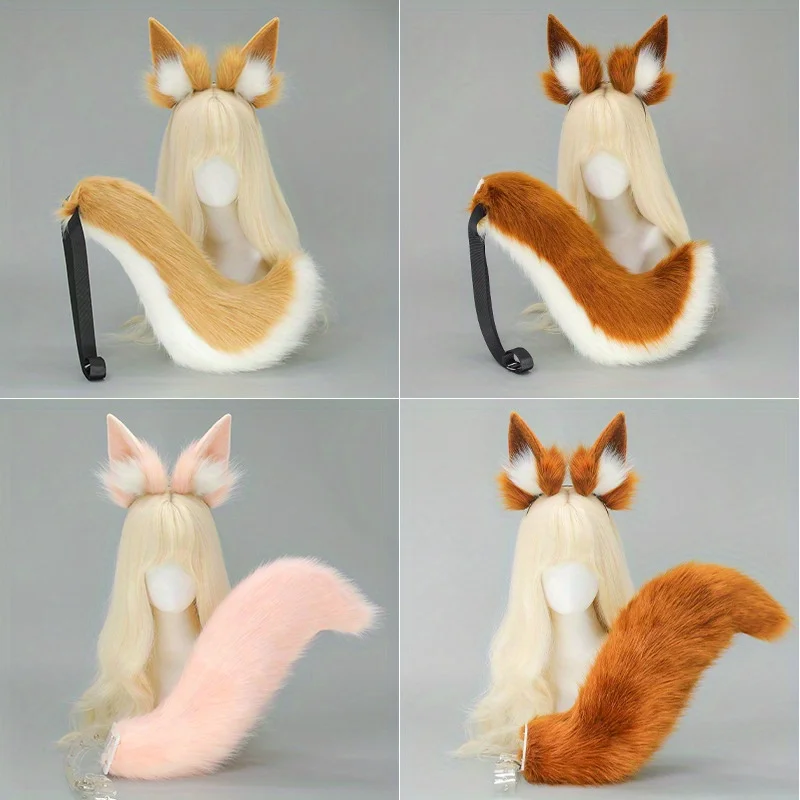 

Cat Girl Cosplay Set | Ears Headband + Tail Prop for Anime Conventions Cosplay Accessories