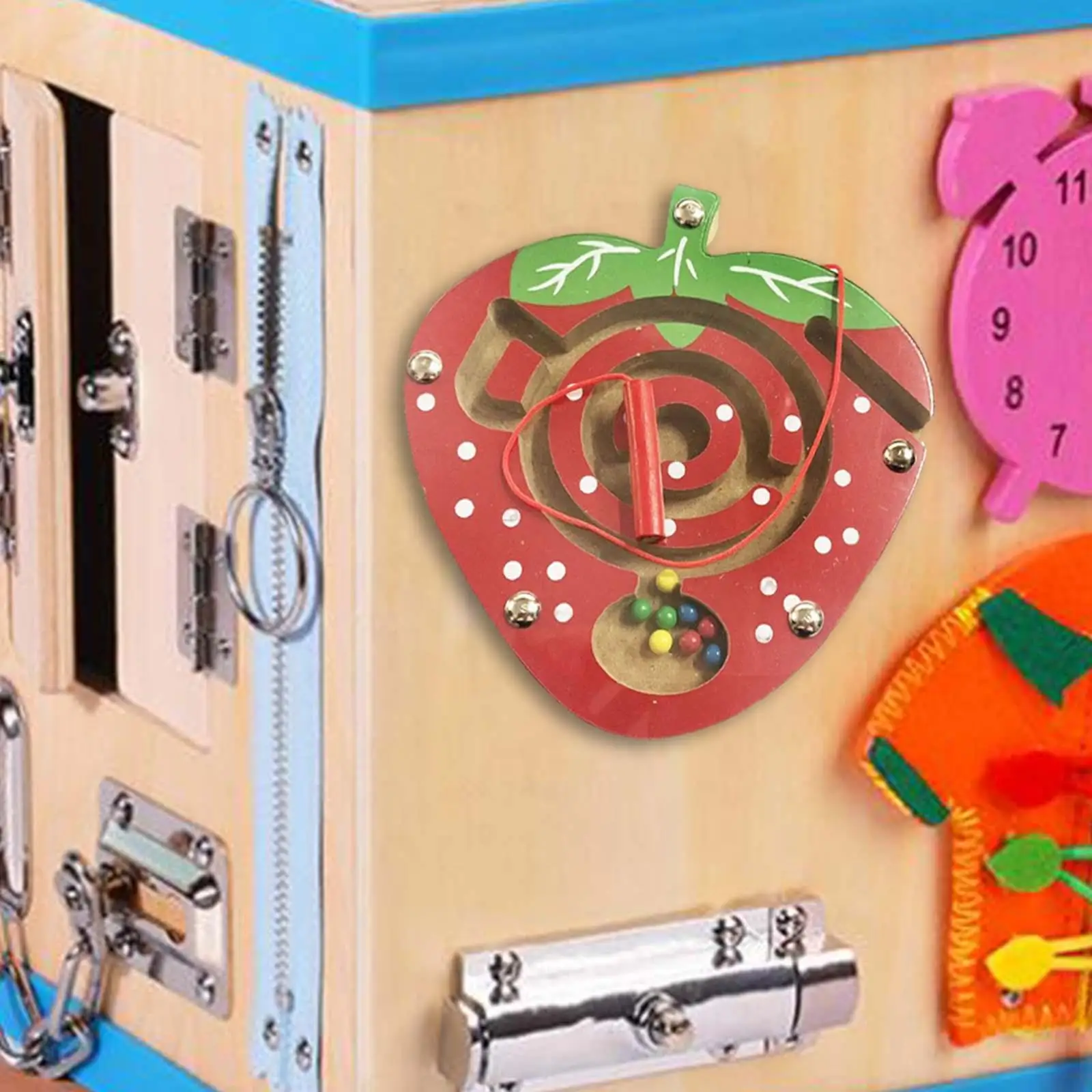 Wooden Busy Board Maze Puzzle Activity Toy for Toddlers Montessori Educational Game Fine Motor Skill Handcraft Learning Gift for