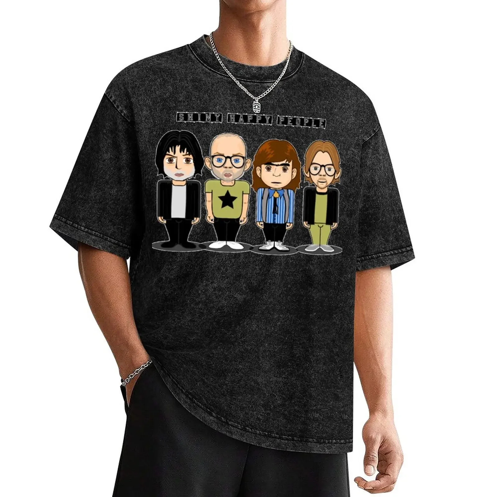 

Shiny Happy People T-Shirt custom t shirt oversized graphic tee mens designer t shirt