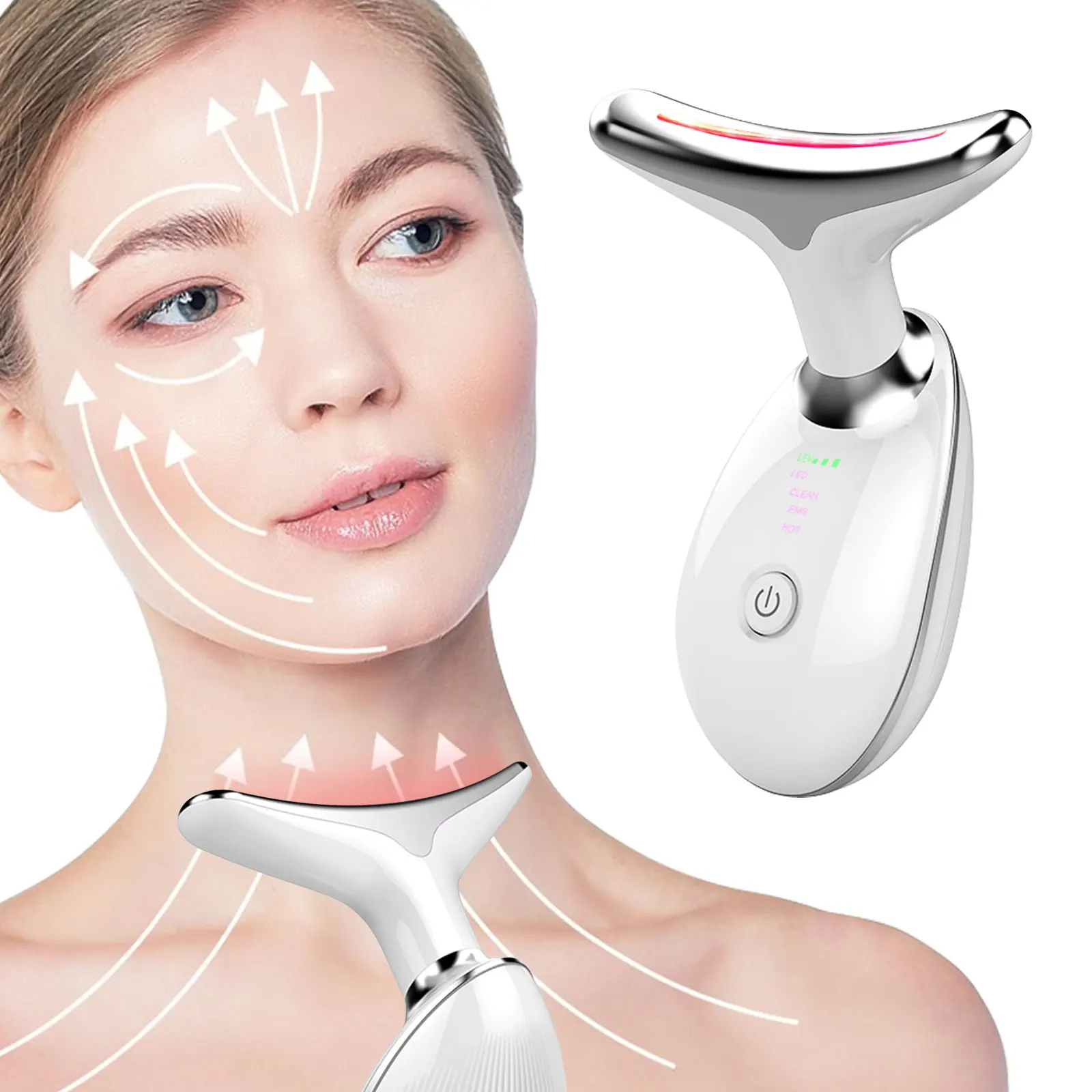 

Private Label Home Use Neck Lift Massager Vibrating Facial Massager Skin Firming Face Wrinkle Remover Neck Lifting Beauty Device