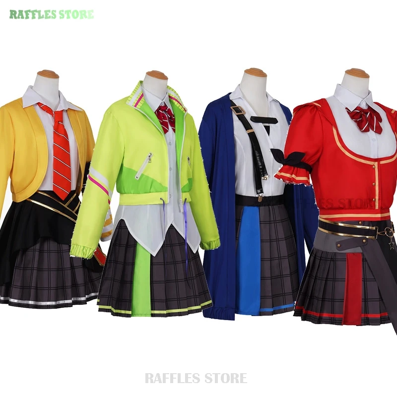 Leo/Need Uniforms Project Sekai Tenma Saki Hinomori Shiho Cosplay Hoshino Ichika Mochizuki Honami Cosplay Costume Dress Wigs New