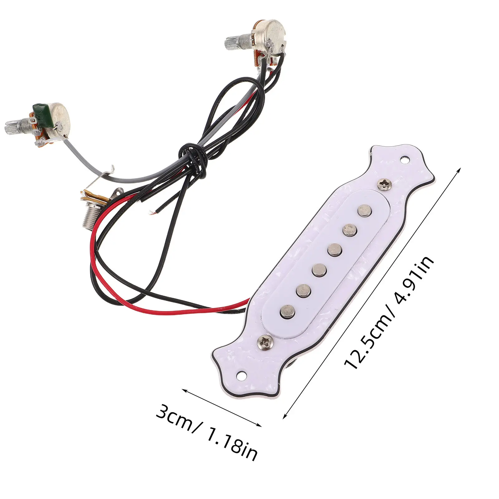 6-String Acoustic Guitar Soundhole Pickup High Sensitivity Pole Design Easy Slot Installation for Live Performance Studio