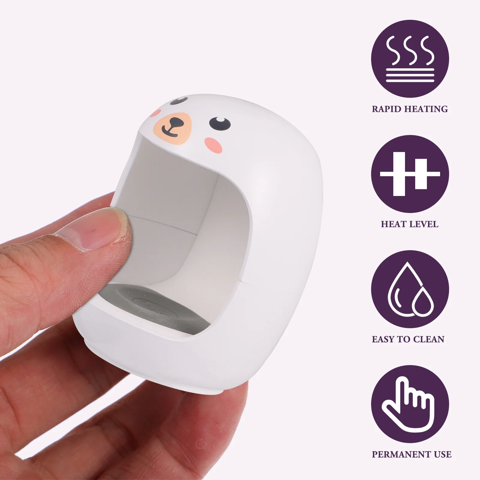 مجموعة واحدة من مجفف الأظافر LED الاحترافي بالأشعة فوق البنفسجية لتلميع الجل، مصباح مانيكير سريع المعالجة، طقم مجفف فني للأظافر باللون الأبيض المحمول #4