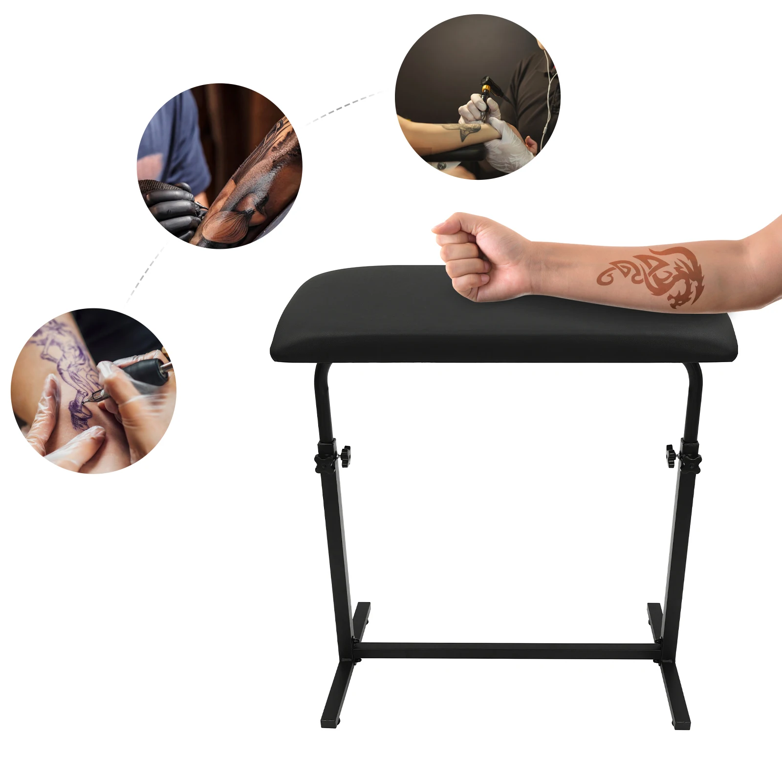 Soporte de reposabrazos de tatuaje profesional, soporte de reposabrazos de Panel de gran tamaño, herramienta de soporte de reposabrazos de salón de tatuaje ajustable en altura