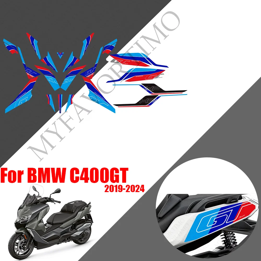 ل BMW C400GT موتو حامي خزان الوسادة عدة عجلة الركبة ملصقات الشارات الجسم الحاجز قذيفة دراجة نارية الملحقات 2019-2024