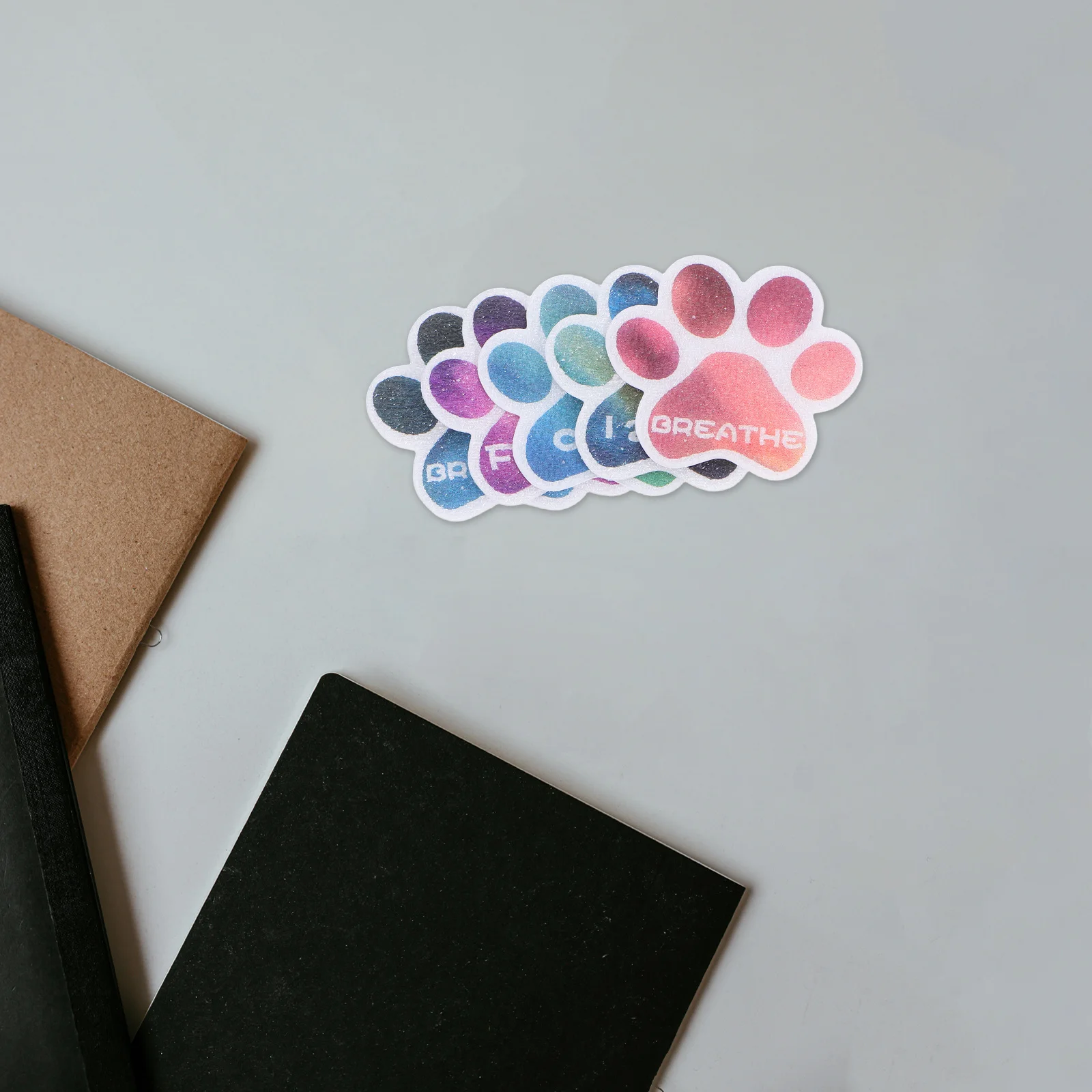 

10 листов сенсорные успокаивающие полоски для тревоги, текстурированные наклейки в виде собачьей лапы для детей и взрослых, рельефные наклейки для офиса, дома, школы, кошки