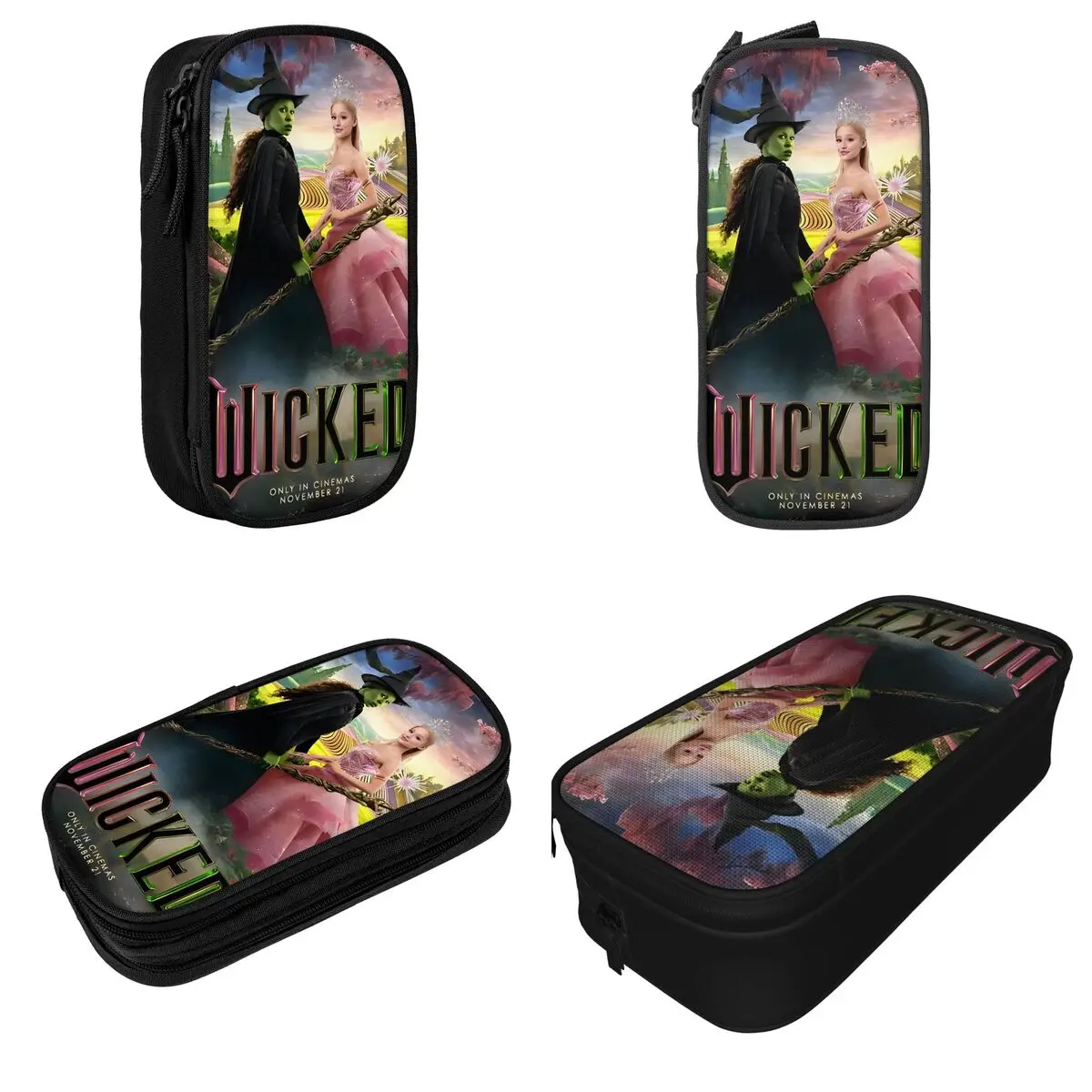 Epic Musical Fantasy Film Wicked Pencil Cases Lovely Pen Holder Bags for Student Large School Supplies Cosmetic Pencilcases