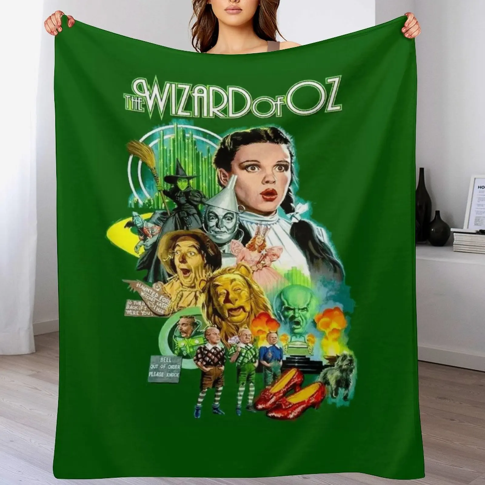 

Wizard of OZ Vintage Art Print Throw Blanket For Sofa Thin Hair Custom Large Blankets