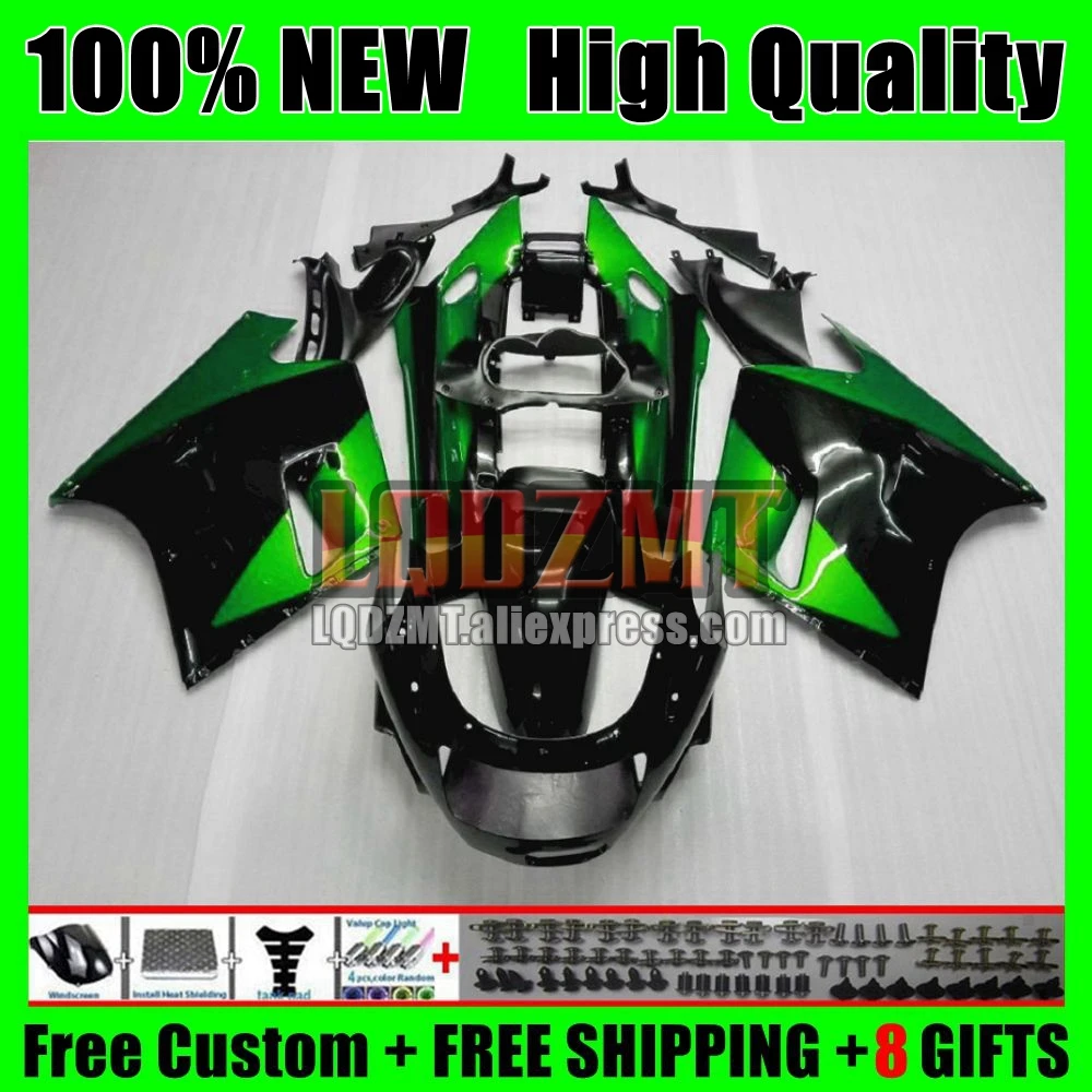 ZZR1100 For KAWASAKI NINJA ZX-11R ZX11R 1993 1994 Green black 1995 1996 1997 66No.79 ZX11 ZZR 1100 ZX 11R 98 99 00 01 Fairings