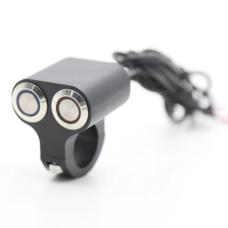 Motorcycle Handlebar Led Indicator Light Switch Adjustable Mount Waterproof Button Switch DC12V, Lock Switch image 6