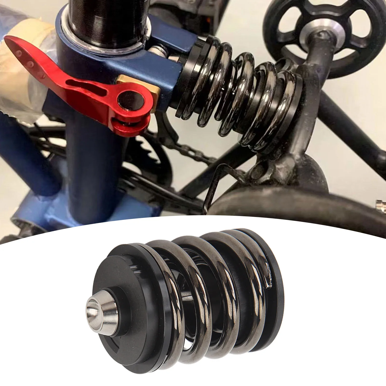 Rear Shock Absorber Replacement Folding Bike Rear Shock  Stable Steel Engineering Plastics CNC Processing for Repairing