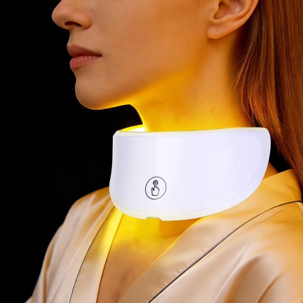 Nek LED Lift Masker Foton Anti-Rimpel Huidverstrakking Nek Schoonheid Apparaat Huid Fleuren Verjonging Nek Rimpel Remover