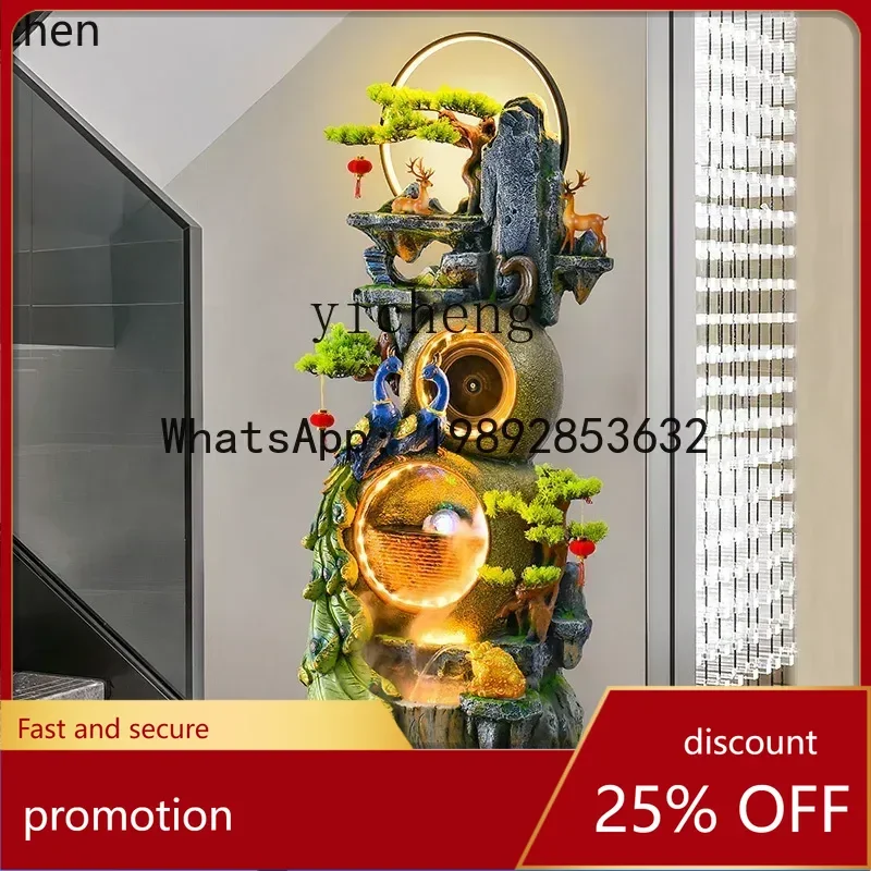 YFY  lucky rockery flowing water fountain ornament making money opening gift