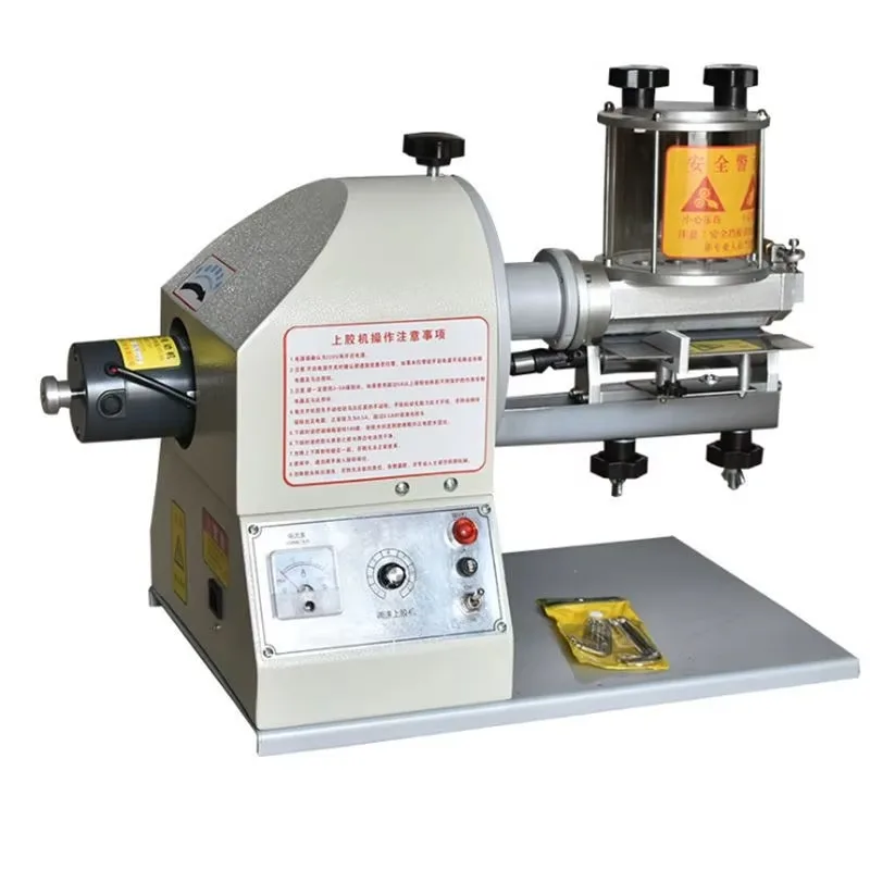 Yellow cold glue leather gluing semi-automatic desktop gluing machine, suitable for glass, EVA, paper, plastic packaging