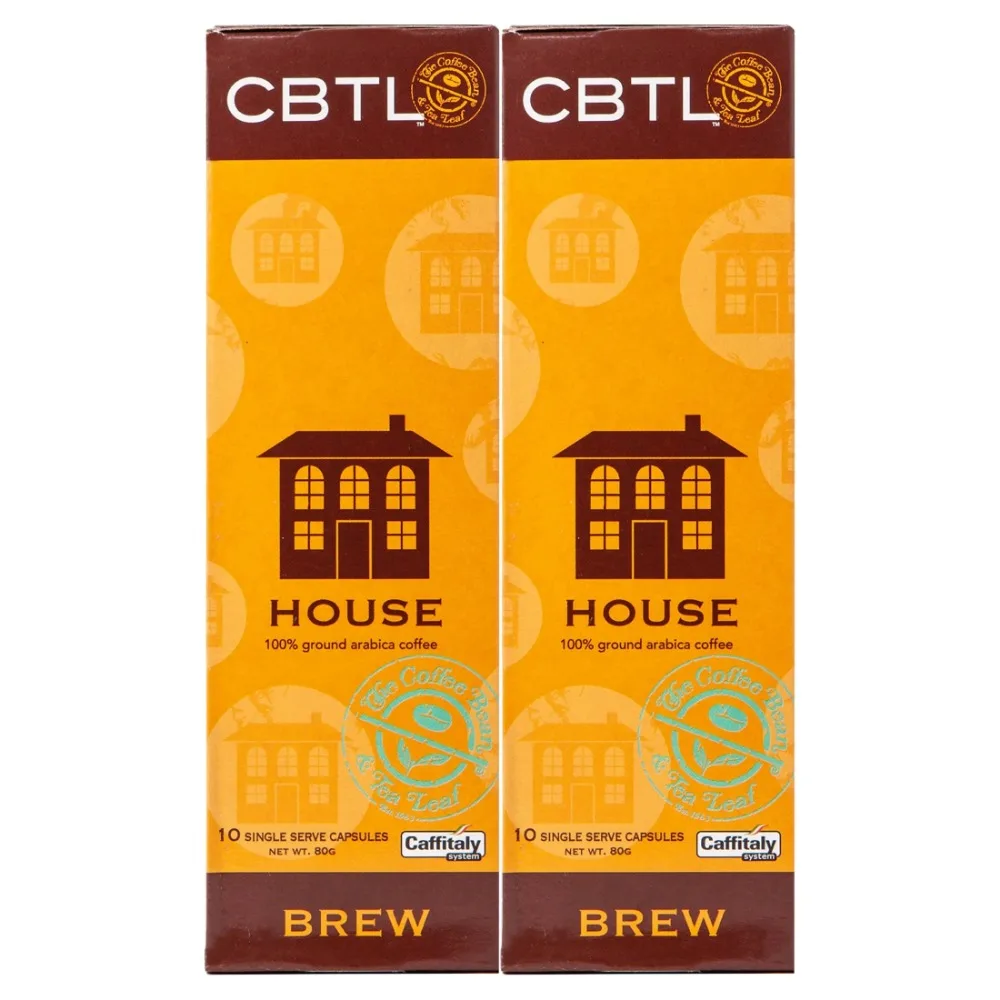 

(2 pack) House Brew Light Roast Single Serve Coffee for CBTL Single Serve Systems, 1 Box of 10 Capsules