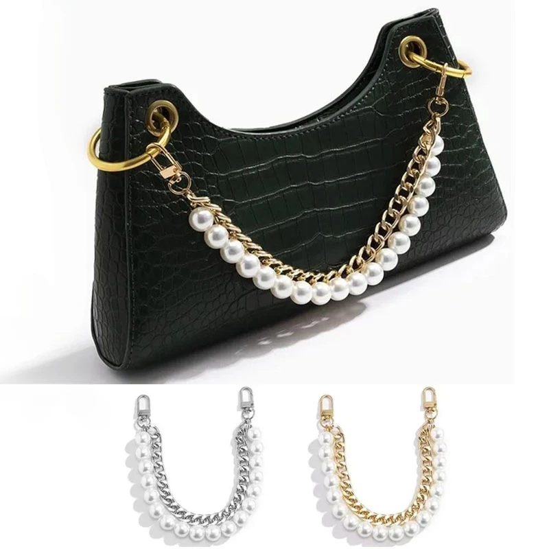 

Bag Replacement Chain Imitation Pearl Chain Strap DIY Bags Purse Handbag Totes Replacement Handles Bag Accessories