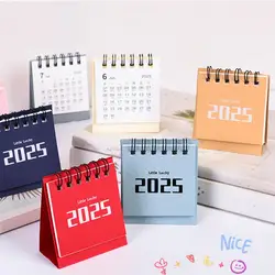 2025 Mini simple small desk calendar pocket calendario portatile punch plan decorazione desktop per la scuola domestica