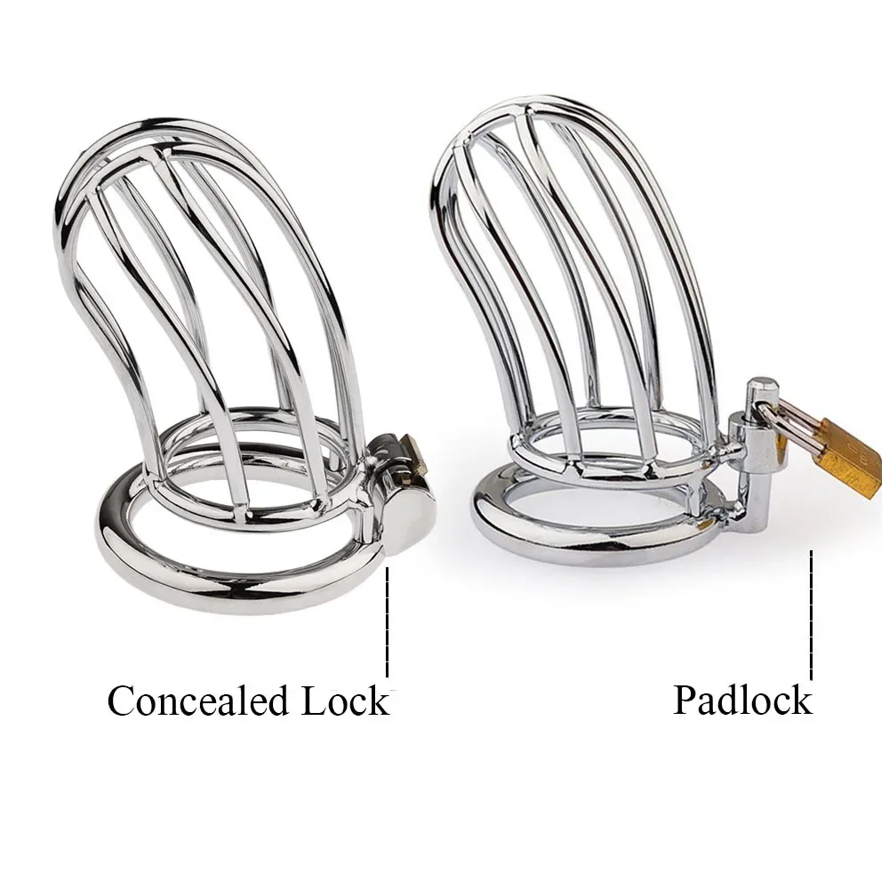 Metal Male Chastity Cage SM Adult Erotic Toys Penis Bondage Anti Dislodgement Chastity Cage Gay Sex Products Adult секс игрушки