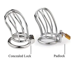 Metal Male Chastity Cage SM Adult Erotic Toys Penis Bondage Anti Dislodgement Chastity Cage Gay Sex Products Adult секс игрушки