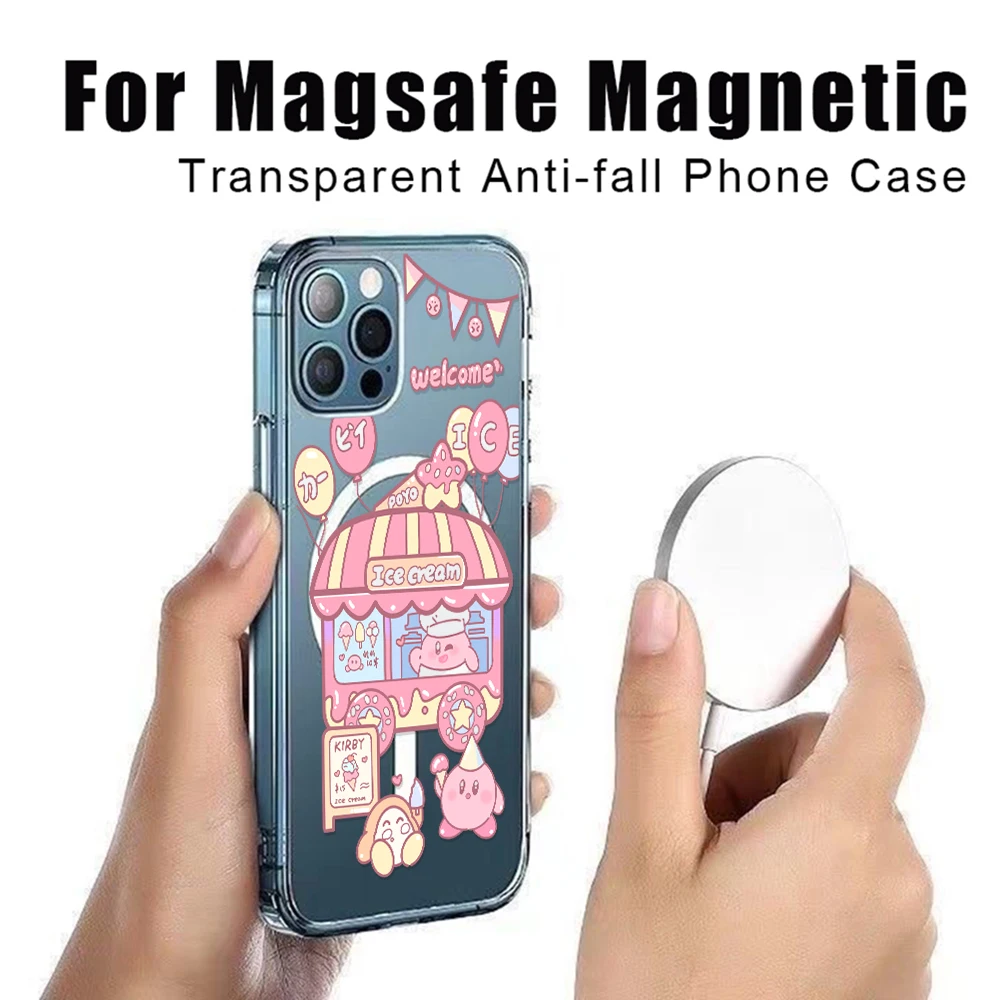Lovely Pink K-Kirbys Magnetic Phone Case for iPhone 17 16 15 14 13 12 11 8 7 Air Plus Pro Max X XR XSMax Soft Clear Tpu Cover view 5