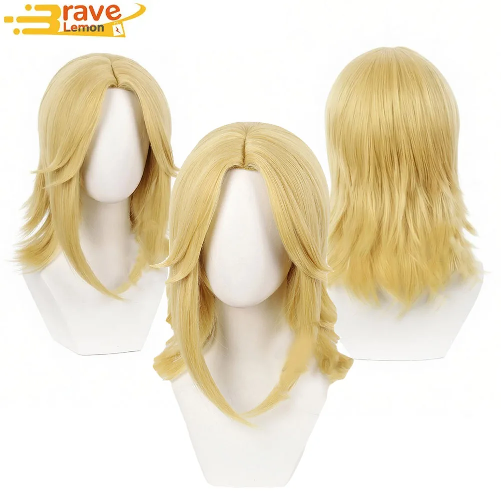 Johnny Joestar Cosplay Wig Heat Resistant Synthetic Hair Anime Costume Accessories Props for Men Women Carnival Halloween Party view 2
