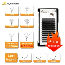 JB Jeyelabeau 3D 4D 5D W Fake eyelashes Naturally curl Eyelash extension Premade volume fans lashes False eyelashes 6D W cilia