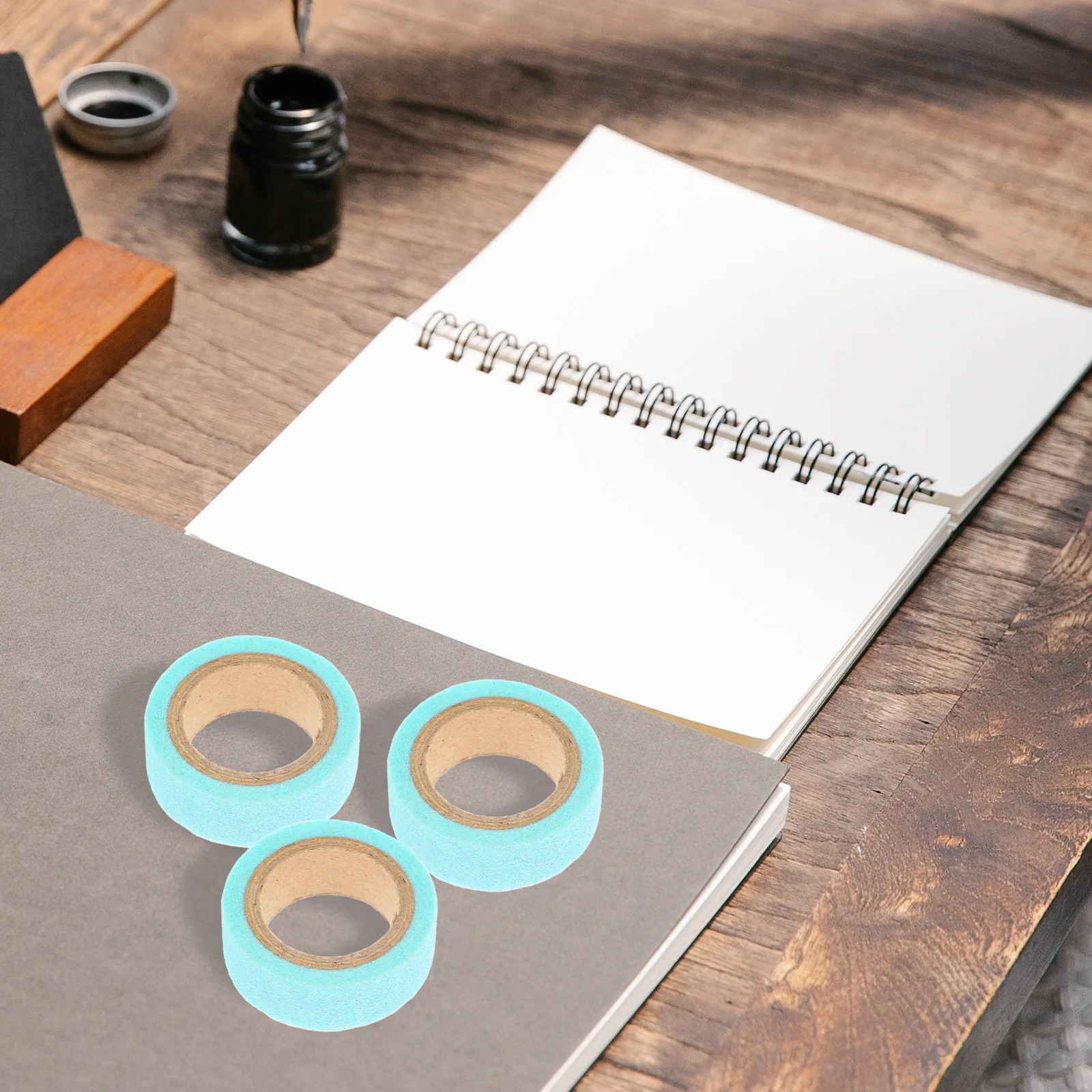 

5 Rolls Scrapbook Washi Tape for Journaling Photo Wedding Glitters Thick Stickers