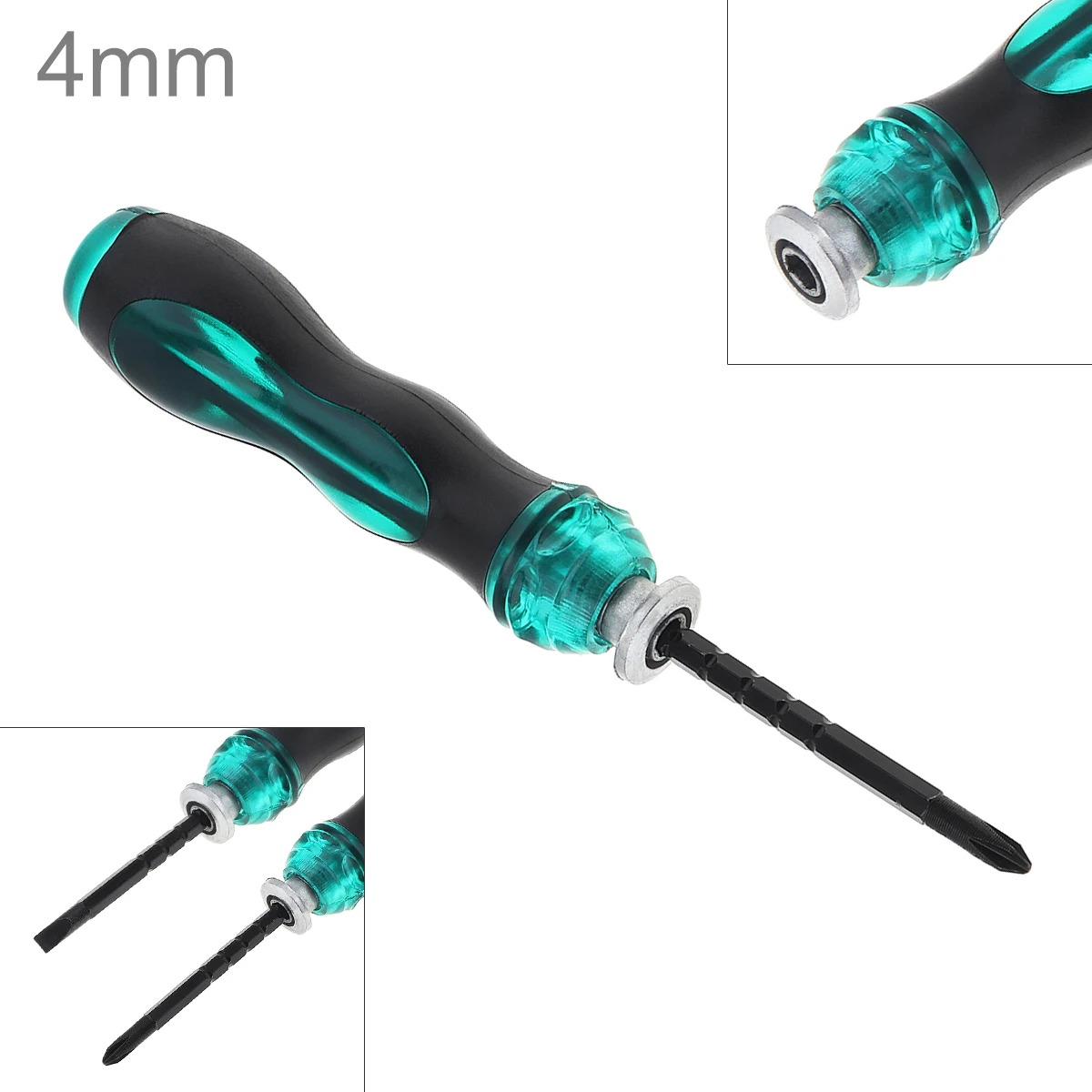 

4 Inch Telescopic Ratchet Screwdriver Repair Household Hand Tool Dual-end Screw Driver Slotted Cross Magnetic Screwdriver Tools