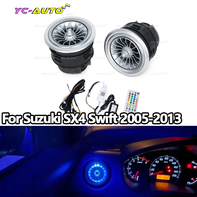 For Suzuki SX4 Swift 2005 2006 2007 2008 2009 2010 2011 2012 2013 New Nozzle EQS Car LED Air Condition Turbine Outlet Air Vent